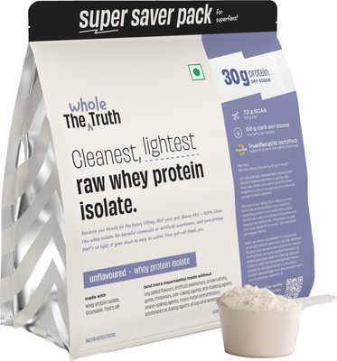 The Whole Truth Protein Powder_UnflvdPro Isolate 2kg Whey Protein(2 kg, Unflavoured Isolate 30g)