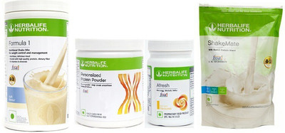 Herbalife Nutrition FORMULA 1KULFI+PP-200+AFRESH LEMON+SHAKEMATE Protein Shake(1250 g, KULFI)