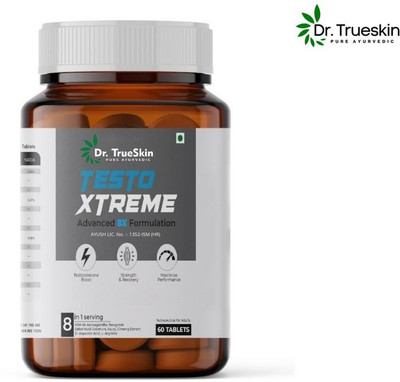 Dr.trueskin Testo Xtreme Tablets with energy daily balance booster Plant-Based Protein(60 Capsules, Unflavored)