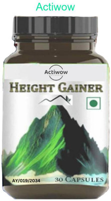 ACTIWOW Height Gainer Capsules for Height Support in Adults A03 Plant-Based Protein(30 Capsules, No Flavor)