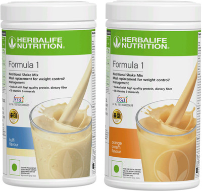 Herbalife Nutrition F-1 SHAKE MIX-KULFI AND ORANGE (PACK OF 2) Protein Shake(1000 g, KULFI, ORANGE)