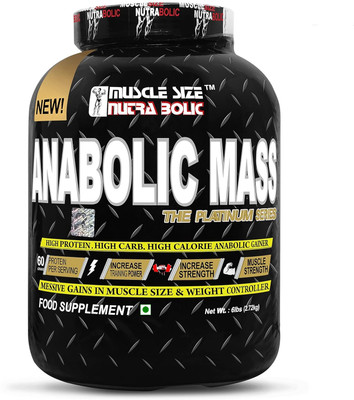MUSCLE SIZE New Series Anabolic Mass Gainer High Protein Muscle Mass Gainer 6lbs Weight Gainers/Mass Gainers(2.72 kg, STRAWBERRY)