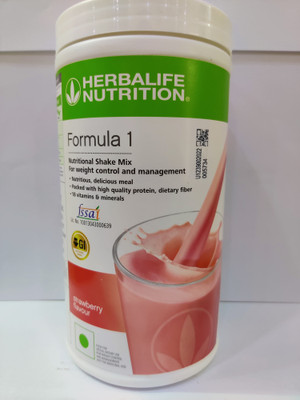 HERBALIFE Formula 1 shakes, including fruit flavors like fruit, STRAWBERRY. Plant-Based Protein(500 g, STRAWBERRY)