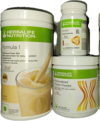 Herbalife Nutrition F1 Shake Vanilla + Protein Powder 200 G + Afresh - Cinnamon Protein Shake(217 g, Vanilla and cinnamon)