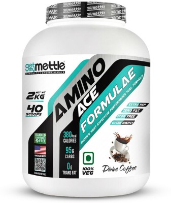 METTLE Amino Ace Formulae|Carbs Blend | Performance Fuel | Whey Protein(2 kg, Divine Coffee)