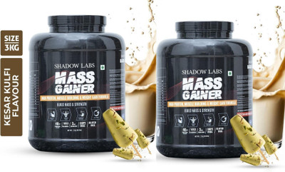 OREALFIT Shadow Labs Mass Gainer For Bulk Gaining Authentic Weight Gainers/Mass Gainers(6 kg, Kesar Kulfi)