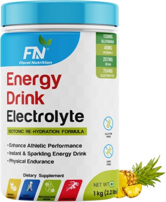 Floral Nutrition Isotonic Energy Nutritional Drink for Instant workout Energy Protein Shake(1 kg, Pineapple)