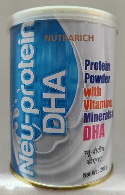 NUTRARICH Neuprotein DHA Protein Powder Vitamin B12 Calcium Stamina Weight Muscle Growth Protein Blends(200 g, Chocolate)