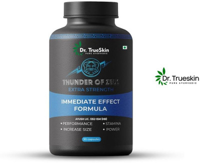 Dr.trueskin Thunder Of Zeus Capsules with stamina recovery herbal booster Pre Workout(30 Capsules, Unflavored)