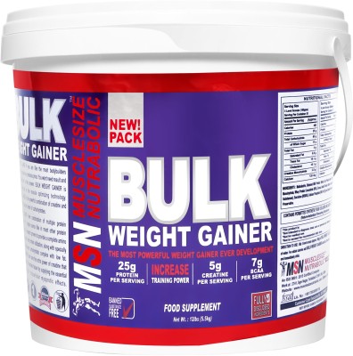 MUSCLE SIZE Bulk Weight Gainer (11lbs) The Most Powerful Weight Gainer Weight Gainers/Mass Gainers(5 kg, CHOCOLATE)