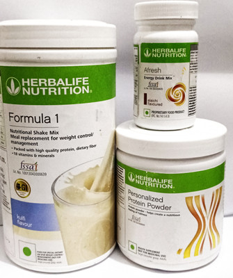 HERBALIFE Nutrition Kulfi Shake 500g Protine Powder 200g & Elachi Afresh 50g Plant-Based Protein(750 g, Kulfi, Elachi)