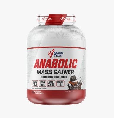 Muscle Power ANABOLIC MASS GAINER HIGH PROTEIN & CARB BLEND 6LBS Weight Gainers/Mass Gainers(2.7 kg, CHOCOLATE)