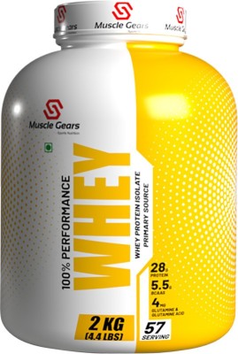 Muscle Gears Performance Whey 4.4LBS Coffee Whey Protein(2000 g, Coffee)