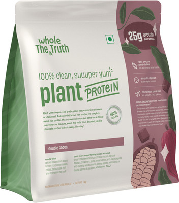 The Whole Truth Plant Protein_Double Cocoa-1kg Whey Protein(1 kg, Double Cocoa)