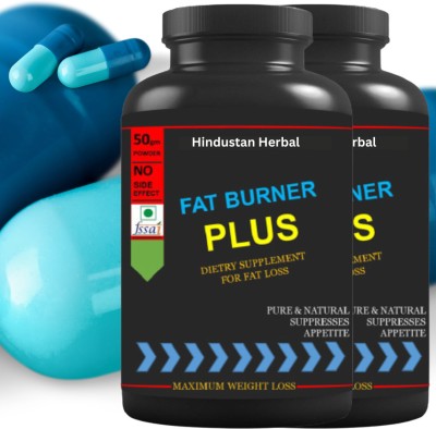 hindustan herbal Fat Burner Plus | Men's Body Loss Weight | Body Fit | Fat Burn | Capsule Plant-Based Protein(60 Capsules, unflavoured)