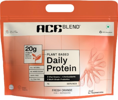 Ace Blend 20G Complete Vegan Plant Protein Powder & Superfoods for Men and Women Plant-Based Protein(1140 g, Orange)