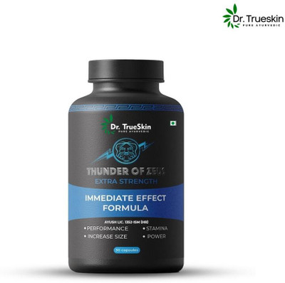 Dr.trueskin Thunder Of Zeus Capsules for men’s stamina growth Pre Workout(30 Capsules, Unflavored)