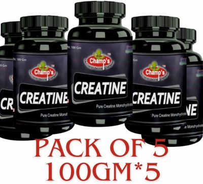 CHAMPS NUTRITION CREATINE 100GM*5(PACK OF 5) 500GM Creatine(100 g, unflavoured)