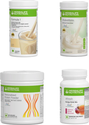 Herbalife Nutrition F1 Shake Vanilla , Small Protein Powder, ShakeMate , Afresh - Kashmiri Kahwa Protein Shake(400 g, Vanilla Kashmiri Kawa)