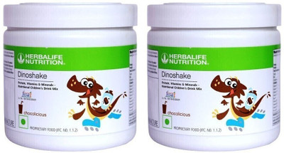 Herbalife Nutrition Dinoshake Kids Drink Mix - Chocolate Flavor 2 PCS PACK Protein Blends(400 g, Chocolate)