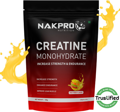 Nakpro Creatine Monohydrate Powder for Muscle Endurance & Recovery Creatine Creatine(100 g, Fruit Punch)