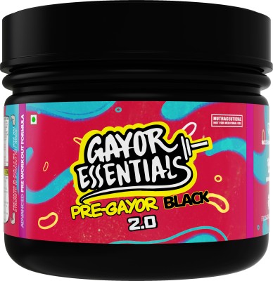 gayor essentials Pre-Gayor Black 2.0 Optimally Dosed Advanced Pre-Workout Super human feeling Pre Workout(676 g, Raspberry)