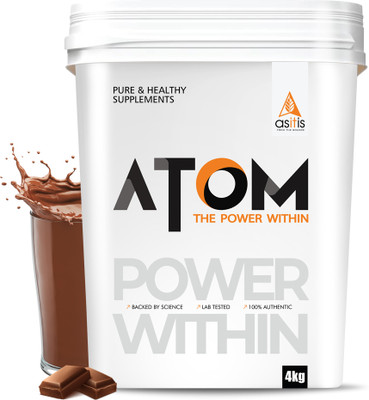 AS-IT-IS Nutrition ATOM | Pack of 50 servings | 5:1 Carb-Protein Ratio Weight Gainers/Mass Gainers(4 kg, Double Rich Chocolate)
