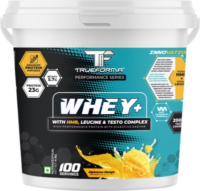 TRUEFORMA Performance Whey+ With Natural Testo Complex Whey Protein(4 kg, Alphonso Mango)