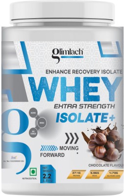 GLIMLACH Whey Extra Strength Isolate + Protein Powder for Muscle Support Whey Protein(1 kg, Chocolate)