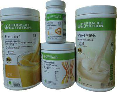 HERBALIFE MANGO SHAKE SHAKEMATE PROTEIN POWDER200GM AFRESH GINGER ENERGY Protein Shake(4 g, mango shake, ppp200gm, shakemate, afresh ginger)