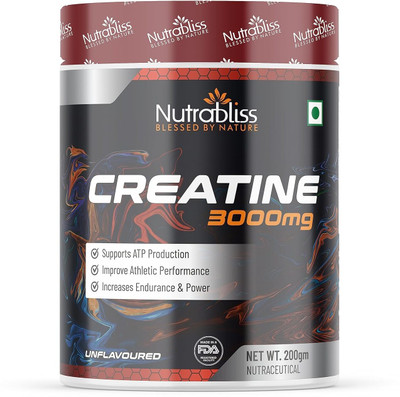 Nutrabliss Creatine Supports ATP Production Energy, Performance for Intense Workout 3000 mg Creatine(200 g, Unflavored)