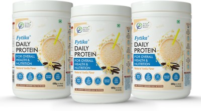 FYTIKA HEALTHCARE PRODUCTS Daily Protein,Energy & Stamina 50g protein per 100g Men&Women Protein Pack3 Protein Blends(1.2 kg, Vanilla)