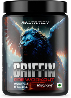 AI Nutrition Preworkout Griffin with Nitrosigine 1050mg, L Citrulline 2300mg, Caffeine 200mg Pre Workout(200 g, Mango Strawberry Mix)