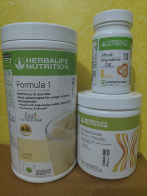 HERBALIFE FORMULA 1 VANILLA SHAKE MIX AND PROTEIN POWDER200GM SHAKEMATE Protein Shake(3 g, VANILLA SHAKE)
