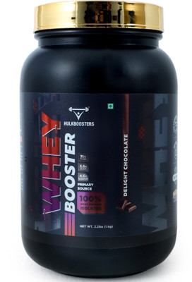 Hulkbooster WHEY BOOSTER with CHOCOLATE 2.2 LBS 1 Kg Whey Protein(1 kg, Chocolate)