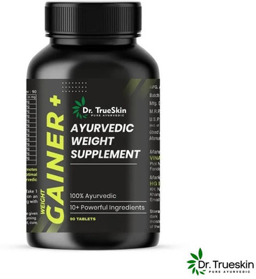Dr.trueskin Weight Gainer+ Mass Builder for Men Weight Gainers/Mass Gainers(90 Capsules, Unflavored)
