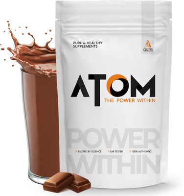 AS-IT-IS Nutrition ATOM Whey Protein Isolate 1kg | 30g protein, 6.1g BCAA & 13g EAA | Whey Protein(1000 g, Double Rich Chocolate)
