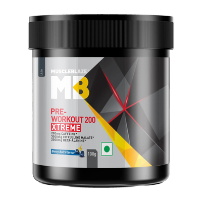 MUSCLEBLAZE 200 Xtreme Pre Workout(100 g, Berry Bolt)