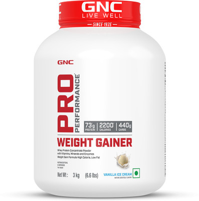 GNC Pro Performance Weight Gainer Weight Gainers/Mass Gainers(3 kg, Vanilla Ice Cream)