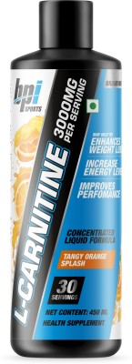 BPI Sports L-Carnitine 3000mg Pre Workout(450 ml, Tangy Orange Splash)