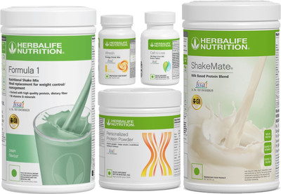 HERBALIFE Formula 1 Shake Afresh Energy Drink Protein 200 g Shakemate Cell u loss Tablets Protein Shake(1.3 kg, Paan Lemon)