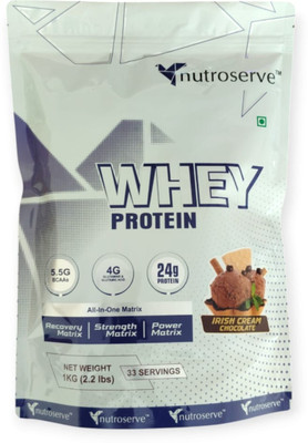 nutroserve Whey Protein Isolate | Whey Protein Concentrate | Muscle Recovery | Muscle Gain Whey Protein(1 kg, Chocolate)