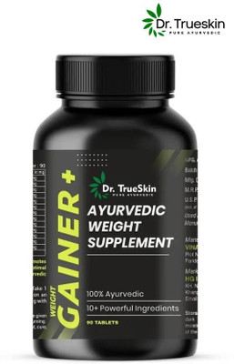 Dr.trueskin Weight Gainer+ Nutritious Muscle Booster Weight Gainers/Mass Gainers(90 Capsules, Unflavored)
