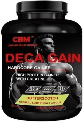 CBM Deca Gain Hardcore Butterscotch 2lb 950gm Weight Gainers/Mass Gainers(2 pounds, Butterscotch)
