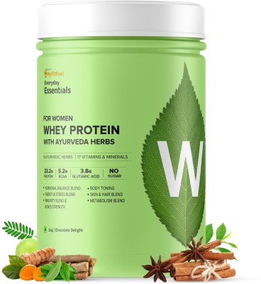 MyFitFuel Women Clean Whey Protein + Ayurveda Herbs, Multivitamins, 1 Kg Chocolate Delight Whey Protein(1 kg, Chocolate Delight)