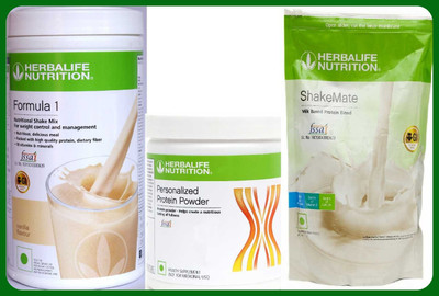 Herbal Nutrition Life Weight Loss Combo Pack Formula 1 VANILLA 500G + PPP200G + SHAKEMATE 500G Protein Shake(1200 g, VANILLA)