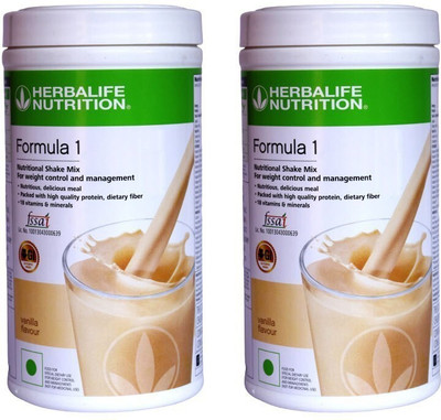HERBALIFE Formula 1 Nutritional Shake Mix - Vanilla Flavor 2 PCS PACK Plant-Based Protein(1 kg, Vanilla)
