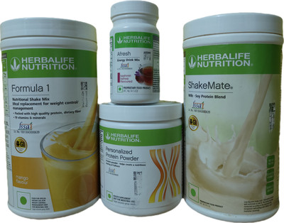 HERBALIFE MANGO SHAKE SHAKEMATE PROTEIN POWDER200GM AFRESH GINGER ENERGY Protein Shake(4 g, mango shake, shakemate, afresh kashmiri khawa, ppp200gm)