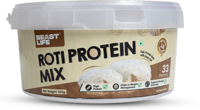 BeastLife Roti Protein Mix | For All Ages | Make Roti’s Protein Rich | Plant-Based Protein (500 G, Unflavoured) For Rs. 658 @ 63 %