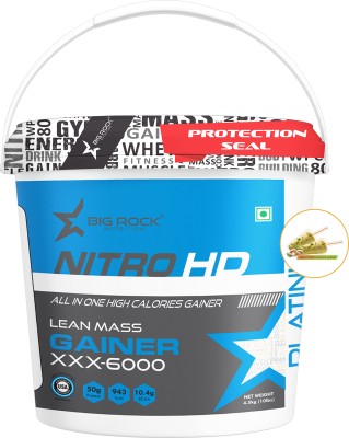 BIG ROCK NUTRITION Lab Tested Nitro HD Lean Weight Gainers/Mass Gainers(4.5 kg, Kesar Pista Kulfi)